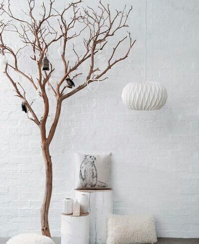 Ağaç dalı dekorasyon fikirleri.