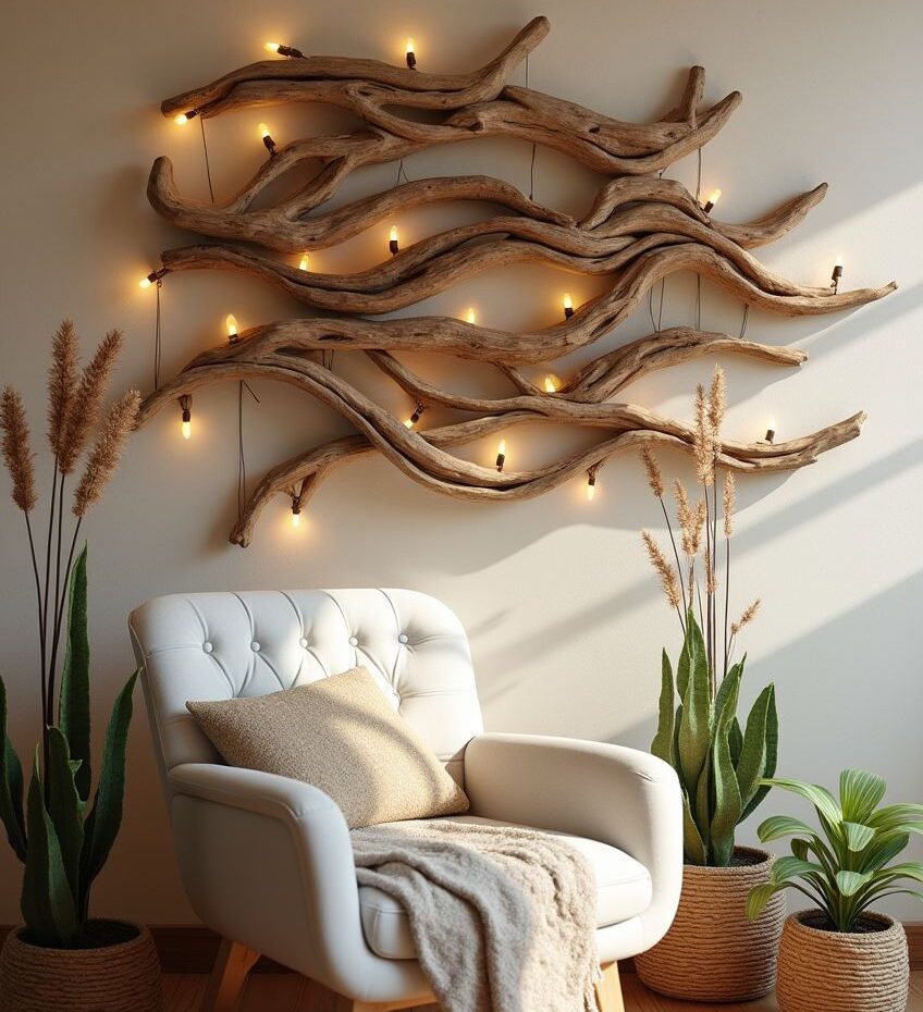 Ağaç dalı dekorasyon fikirleri.