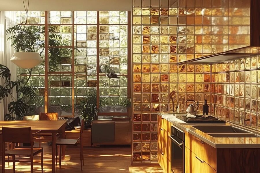 Cam tuğlanın dekorasyonda kullanım alanları.